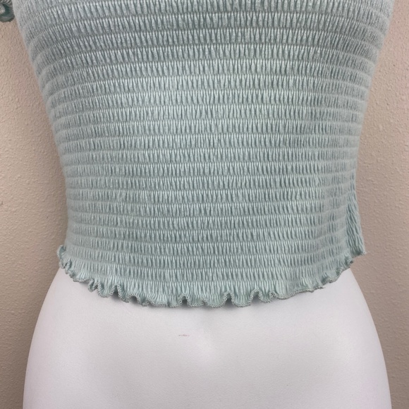 Altar'd State Short Sleeve Smocked Crop Top - Size Small - Picture 3 of 6